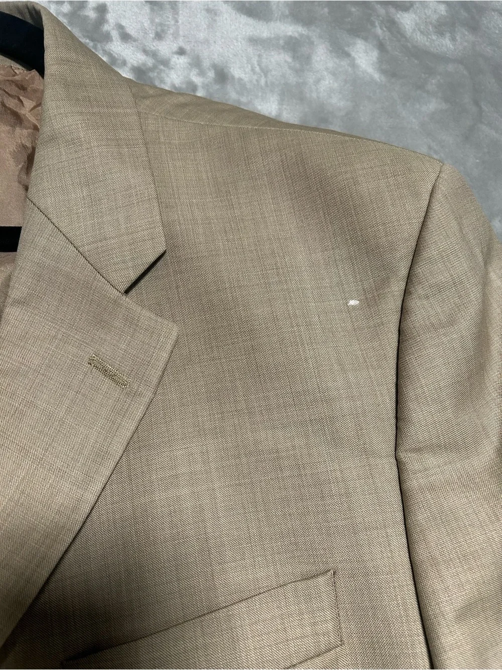 Lauren Ralph Lauren Lord Taylor Blazer Suit Jacket Men’s 44R Wool Tan Beige